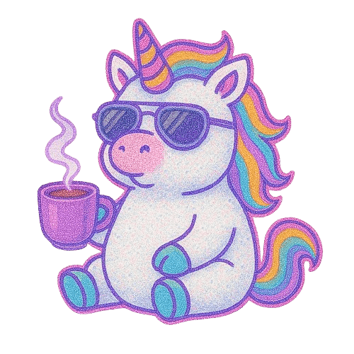 Mav the maverick mascot with coffee
